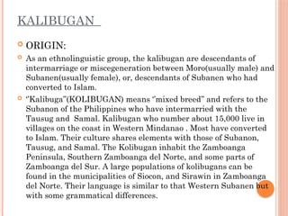kalibugan|Western Kalibugan Subanon in Philippines PRINT VERSION:.